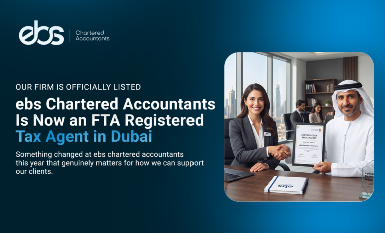 ebs Chartered Accountants Is Now an FTA Registered Tax Agent in Dubai